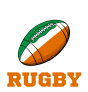Ireland Rugby Ball T-Shirt (Black) - Ladies